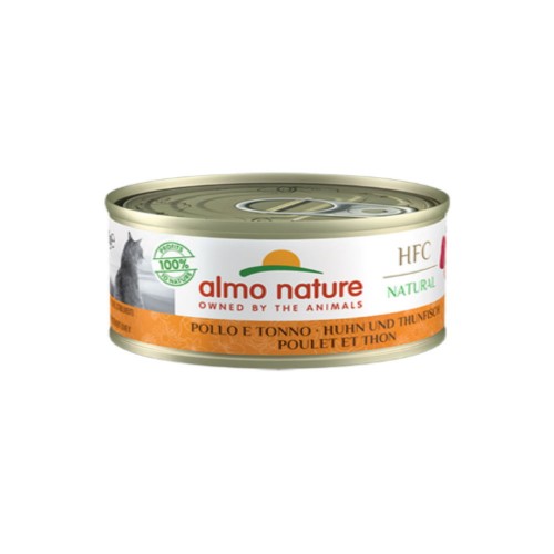 Almo Nature Cat Adult HFC Natural Κονσέρβα Κοτόπουλο & Τόνος 70gr