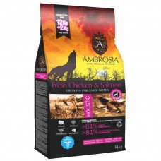 Ambrosia Grain Free Puppy Large Fresh Chicken & Salmon 12Kg