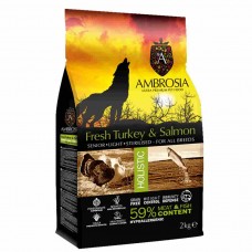 Ambrosia Grain Free Senior Light Sterilized Fresh Turkey & Salmon 12Kg
