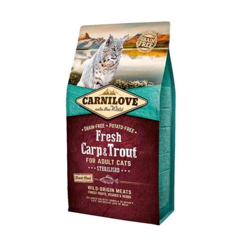 Carnilove Grain Free Cat Adult Fresh Carp & Trout 400gr - Sterilised