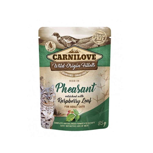 Carnilove Γάτα Φακελάκι Pheasant enriched with Raspberry Leaf 85gr