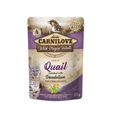 Carnilove Γάτα Φακελάκι Quail enriched with Dandelion 85gr