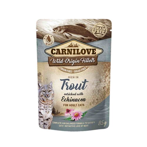Carnilove Γάτα Φακελάκι Trout enriched with Echinacea 85gr