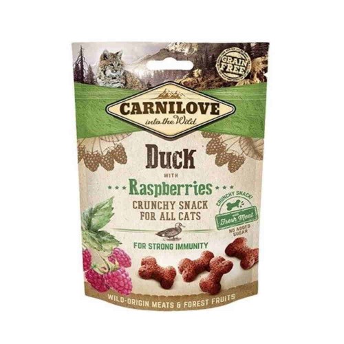 Carnilove Fresh & Crunchy Snack Γάτας Duck with Raspberries 50gr