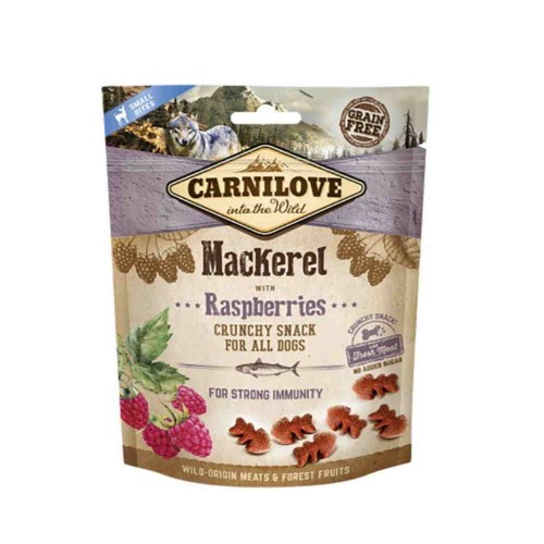Carnilove Fresh & Crunchy Snack Σκύλου Mackerel with Raspberries 200gr