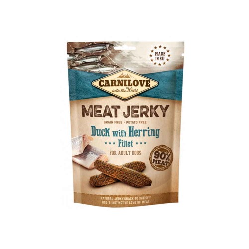 Carnilove Meat Jerky Snack Σκύλου Duck with Herring Fillet 100gr