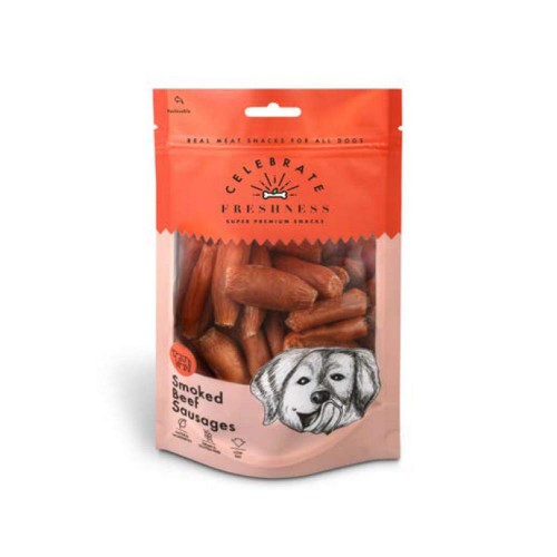Celebrate Freshness Smoked Beef Sausages Λιχουδιές για Σκύλους 100gr