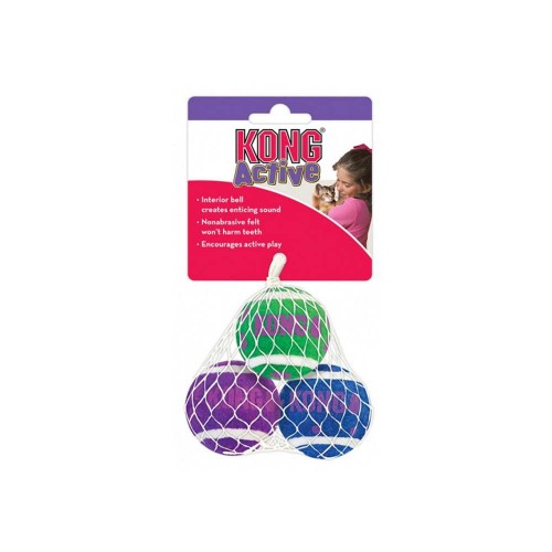 Kong Cat Active Tennis Balls with Bells (3τμχ)
