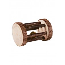 Trixie Παιχνίδι Κύλινδρος από φυσικό υλικό με κουδούνι 7Χ5 cm