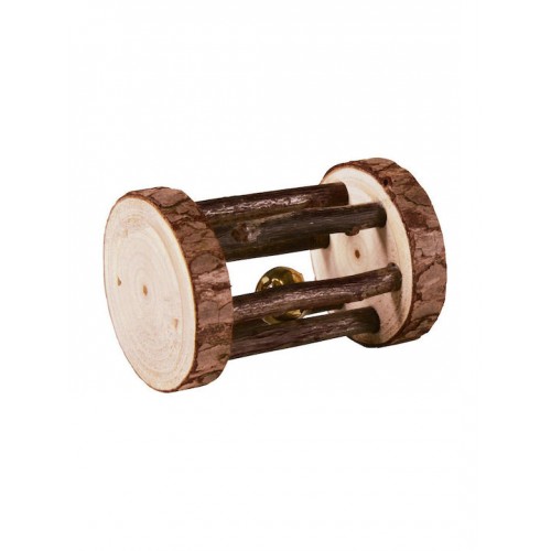 Trixie Παιχνίδι Κύλινδρος από φυσικό υλικό με κουδούνι 7Χ5 cm