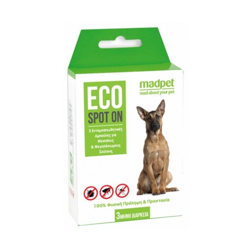 Madpet Απωθητική Αμπούλα Eco Spot On για Μεγαλόσωμους Σκύλους (3 τμχ)