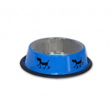 Madpet Πιάτο Ανοξείδωτο & Αντιολισθητικό Μπλε με Σκύλο 250ml
