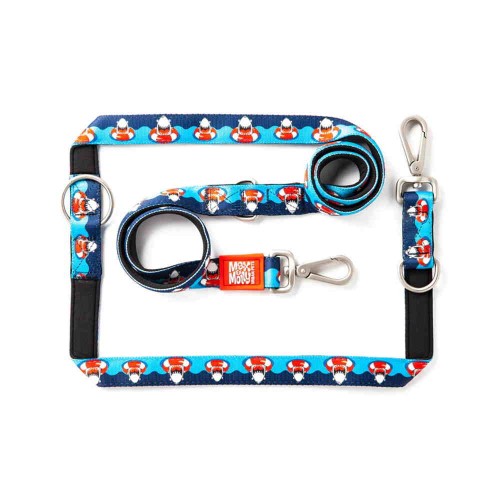 Max & Molly Οδηγός Περιπάτου Multi - Function Leash Frenzy the Shark/XS