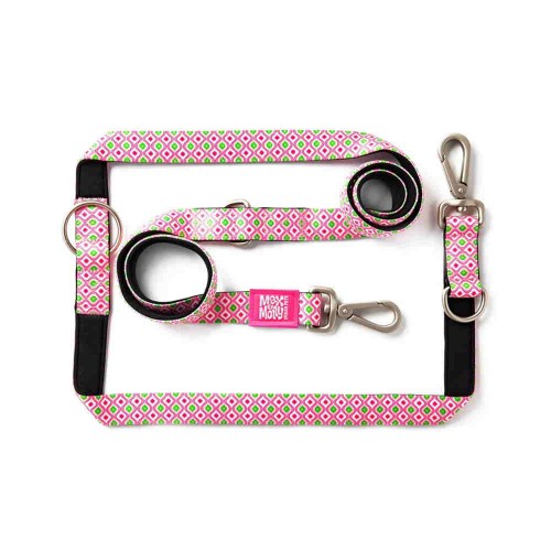 Max & Molly Οδηγός Περιπάτου Multi - Function Leash Retro Pink/XS