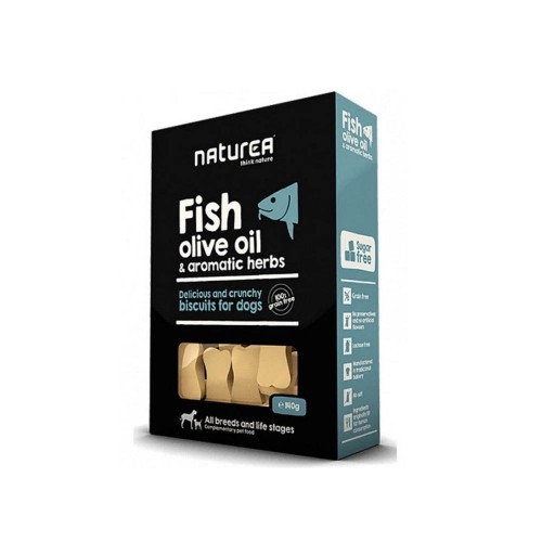 Naturea Μπισκότα Σκύλου Fish, Olive Oil & Aromatic Herbs 140gr
