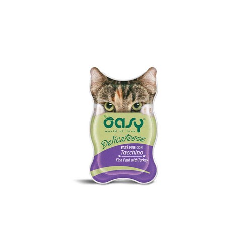Oasy Delicatesse Cat Adult Πατέ Γαλοπούλα 85gr