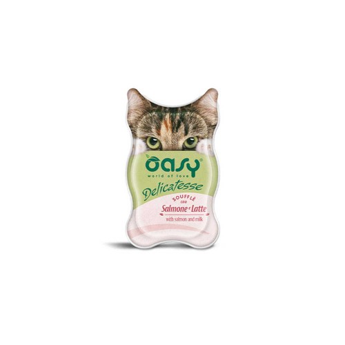 Oasy Delicatesse Cat Adult Σουφλέ Σολομός & Γάλα 85gr