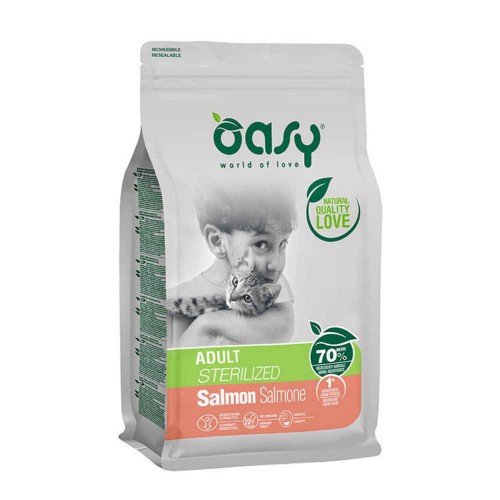 Oasy Low Grain Cat Adult Sterilised Salmon 1,5Kg