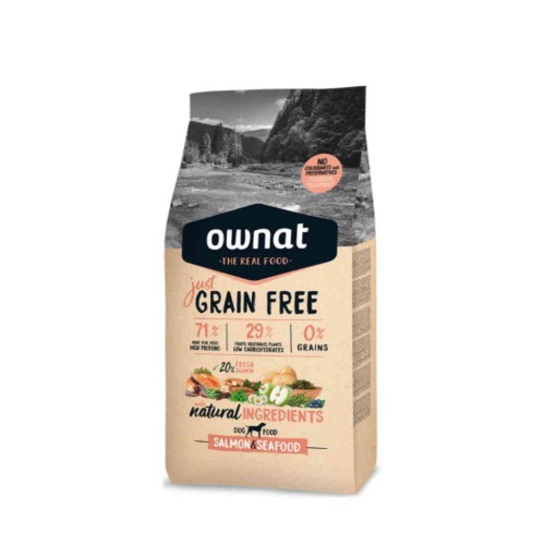 Ownat Just Grain Free Adult Dog Salmon & Seafood 14Kg