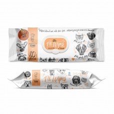 Perfect Care Μαντηλάκια Καθαρισμού για Σκύλους και Γάτες Almond Milk 80τμχ