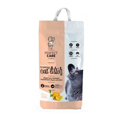 Perfect Care Συγκολλητική Άμμος Μπετονίτη για Γάτες με Άρωμα Πορτοκάλι 10Kg