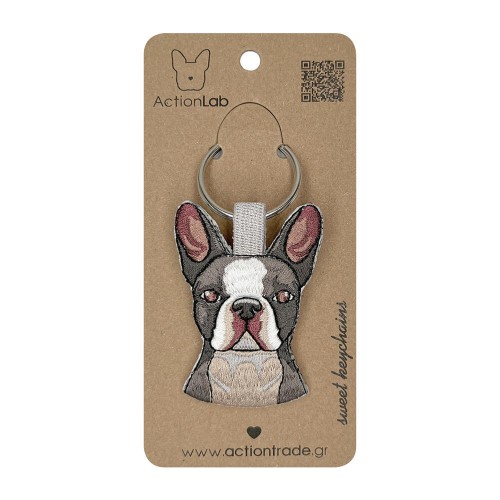 ActionLab Κεντητό Μπρελόκ French Bulldog