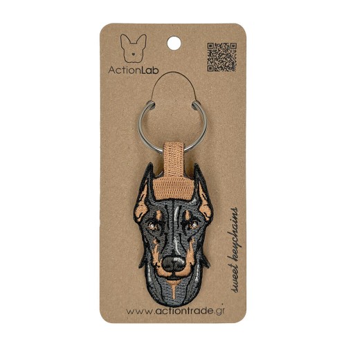 ActionLab Κεντητό Μπρελόκ Doberman