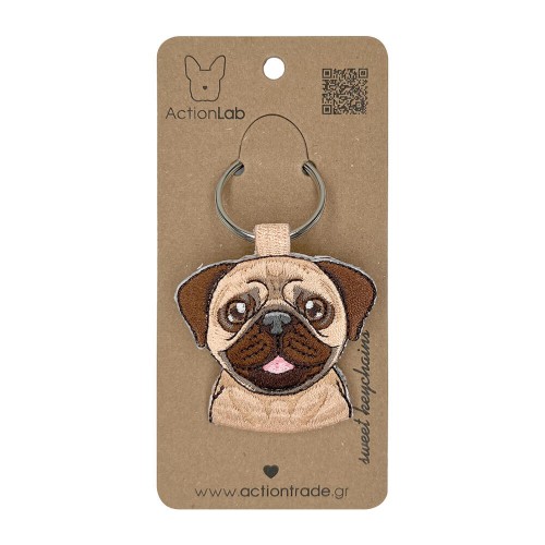 ActionLab Κεντητό Μπρελόκ Pug