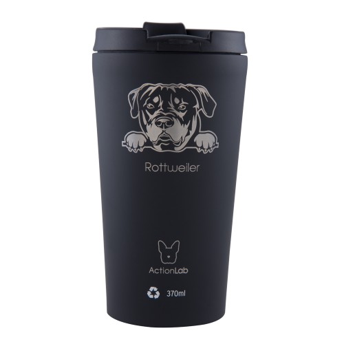 Eco Life Bamboo Thermos Μαύρο Rottweiler 370ml