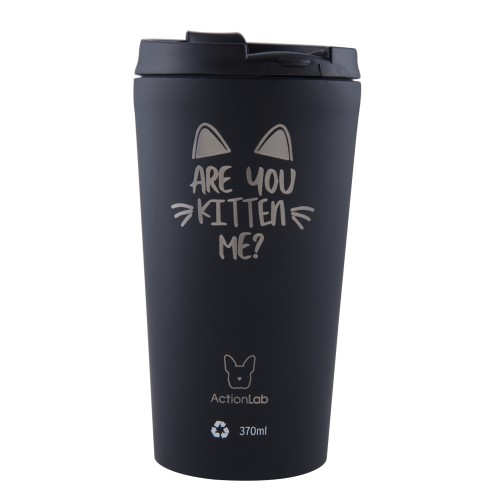 Eco Life Coffee Thermos Λευκό Are You Kitten Me 370ml