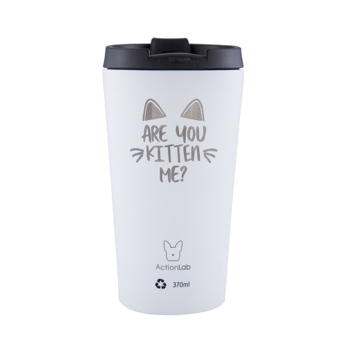 Eco Life Coffee Thermos Μαύρο Are You Kitten Me 370ml