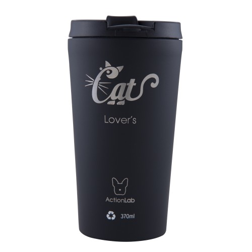 Eco Life Coffee Thermos Μαύρο Cats Lover 370ml