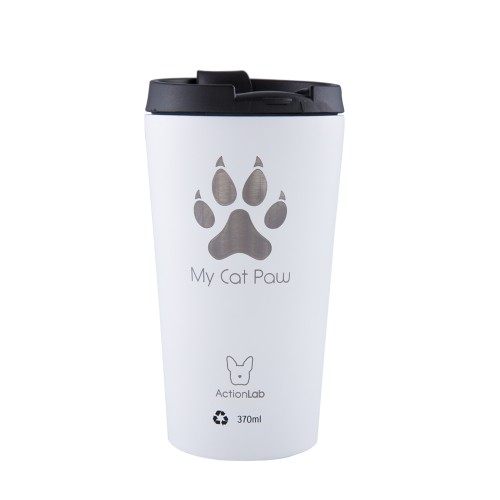 Eco Life Coffee Thermos Λευκό My Cat Paw 370ml