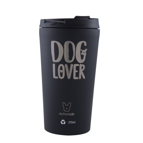 Eco Life Coffee Thermos Μαύρο Dog Lover 370ml