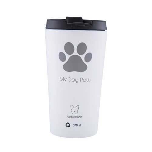 Eco Life Coffee Thermos Λευκό Dog Paw 370ml
