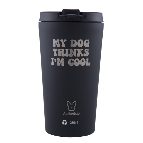 Eco Life Coffee Thermos Μαύρο My Dog Thinks I'm Cool 370ml