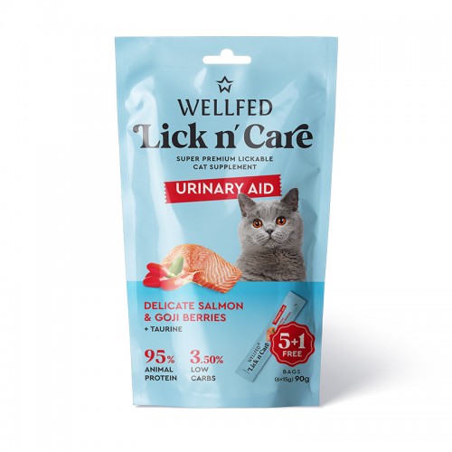 Wellfed Lick N' Care Λιχουδιά Υποστήριξης Ουροποιητικού (6x15gr / 90g)