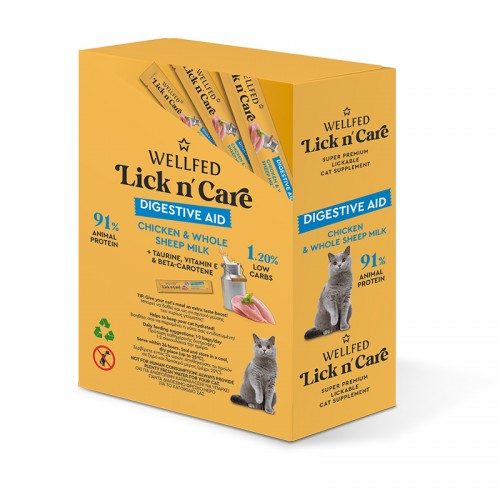 Wellfed Lick N' Care Λιχουδιά Ενίσχυσης Του Πεπτικού (15gr)