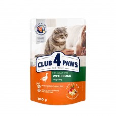 Club 4 Paws Cat Adult Φακελάκι Με Πάπια Σε Σάλτσα 100gr