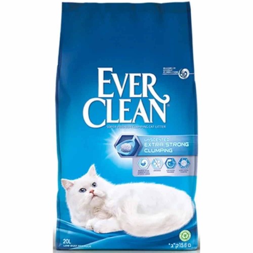 Ever Clean Extra Strong Clumping Unscented Συγκολλητική Άμμος για Γάτες 20lt
