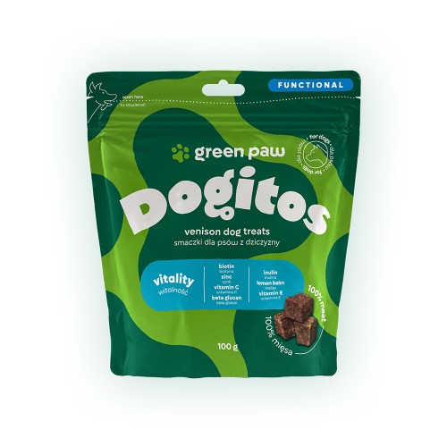 Green Paw Dogitos vitality -Λιχουδιές Ενίσχυσης Ζωτικότητας με 100% Ελάφι 100gr