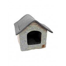 PQP Υφασμάτινο Σπιτάκι One Size Ψαροκόκκαλο Γκρι (48 x 43 x 53 cm)