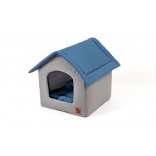 PQP Υφασμάτινο Σπιτάκι One Size Μπλε/Γκρι (48x43x53cm)