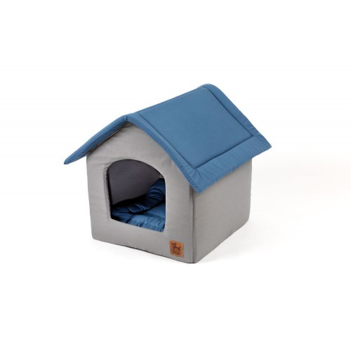 PQP Υφασμάτινο Σπιτάκι One Size Μπλε/Γκρι (48x43x53cm)