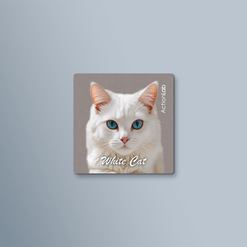 ActionLab Μαγνητάκι Cat White