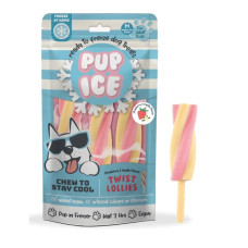 Pup Ice Παγωτό με Γεύση Φράουλα και Βανίλια – Twist Lollies 90gr (3τμχ)