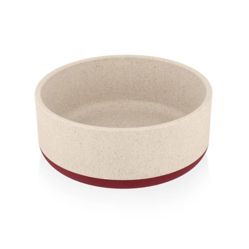 SW Μπολ Terra Bamboo με Αντιολισθητικό Πάτο Λευκό Κόκκινο 22cm