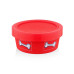 SW Διπλό Μπολ- Δοχείο Αποθήκευσης Ανοξείδωτο με Αντιολισθητικό Λάστιχο Στον Πάτο Κόκκινο 14- 15cm
