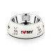 SW Diva Bowl I Love My Dog Μπολ Με Ανοξείδωτο Πιατάκι Και Αντιολισθητικό Λάστιχο Στον Πάτο Λευκό 17cm