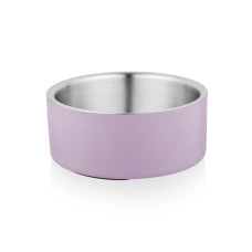 SW D-Wall Round Ανοξείδωτο Μπολ Με Διπλό Τοίχωμα & Αντιολισθητικό Λάστιχο Στον Πάτο Μωβ 16cm